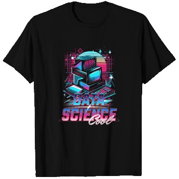 Discover Retro Neon Data Science Vibes 90s T Shirts