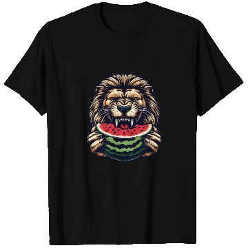 Discover Lion enjoys watermelon T Shirts