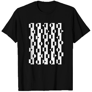 Discover Geometric Shapes Black And White Pattern T Shirts