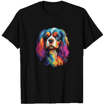 Discover Watercolor Colorful Cavalier King Charles Spaniel T Shirts