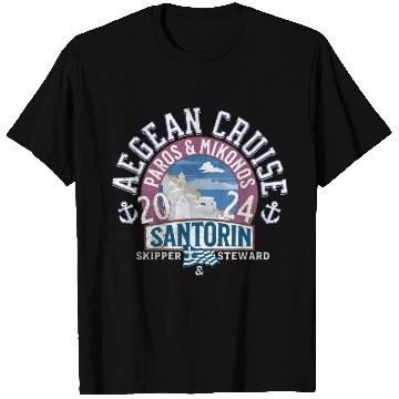 Discover AEGEAN CRUISE Santorin T Shirts