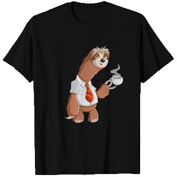 Discover Smiling Sloth With Coffee T Shirts