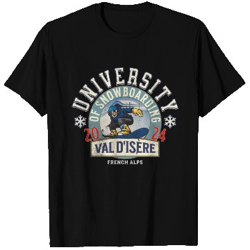 Discover Val d'Isere Snowboarding Anniversary Design T Shirts