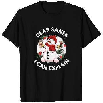 Discover Schneemann Dear Santa I can Explain Funny T Shirts