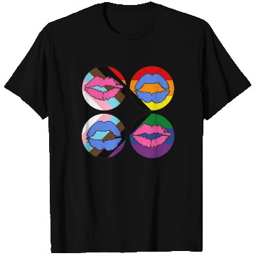 Discover LGBTQ Gay Rainbow Progress Pride Flag Lips T Shirts