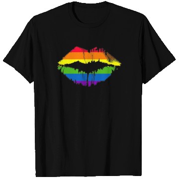 Discover LGBTQ Gay Pride Rainbow Flag Lips T Shirts