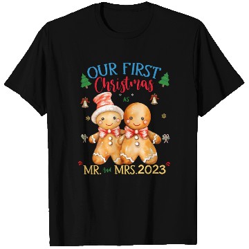 Discover gingerbread couple first Christmas Mr. and Mrs. T Shirts