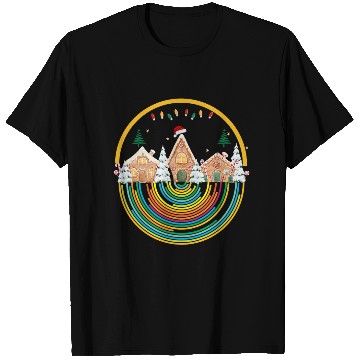 Discover Christmas Rainbow, emblem art T Shirts