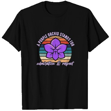 Discover Orchids A Purple Orchid Stands Retro Horticulture T Shirts