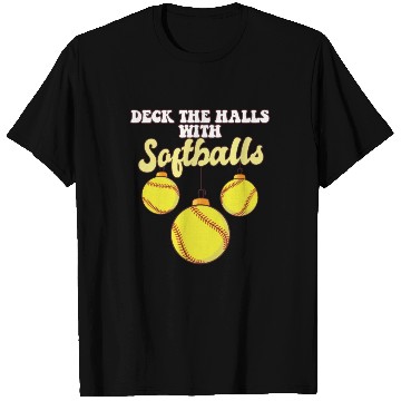 Discover Softball Player Catcher Christmas Balls Deck The T Shirts