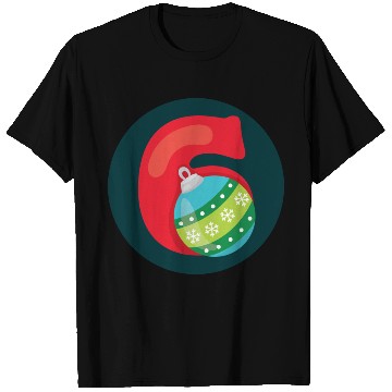 Discover Number 6 Christmas Balls Age Six T Shirts