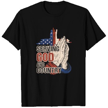 Discover Serving God And Country US Flag Cross Patriotic Ch T Shirts