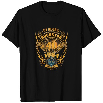 Discover 40th birthday 1984 Rock'n Roll forever gift T Shirts