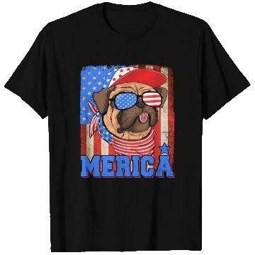 Discover Funny Merica Retro Flag Us American Bulldog T Shirts