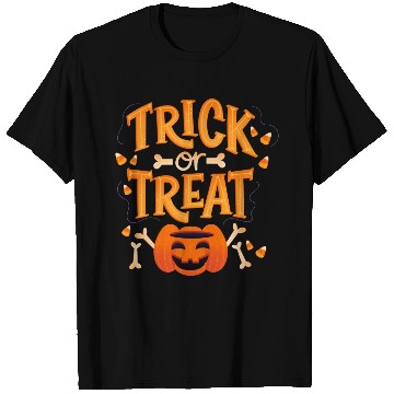 Discover Trick Or Treat With Pumpkin Bones T Shirts