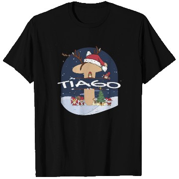Discover Awesome Tiago Name w Santa Hat in Xmas Theme T Shirts