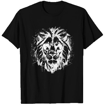 Discover Cool Lion Wearing Sunglasses Print Motif T Shirts