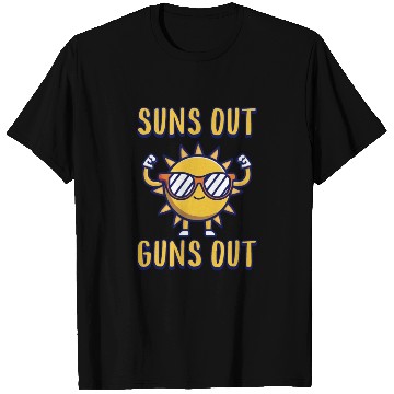 Discover Suns Out Guns Out! Funny Sun Cartoon T Shirts