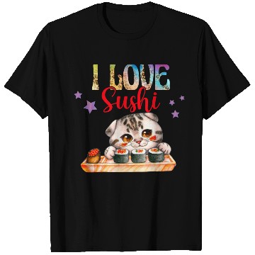 Discover I love Sushi - Cat sushi T Shirts