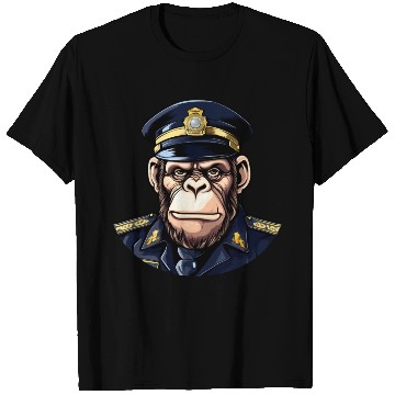 Discover Chimpanzee policeman T Shirts
