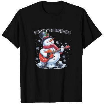 Discover Merry Rockin' Christmas Snowman T Shirts