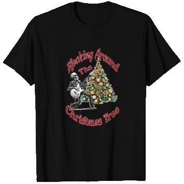 Discover Rocking Around the Christmas Tree Skeleton T Shirts,
