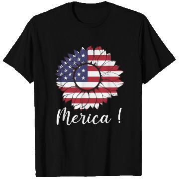 Discover Merica Sunflower Usa Flag T Shirts