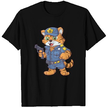 Discover Tiger policeman T Shirts