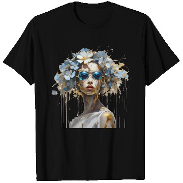 Discover Lady with blue sunglasses T Shirts