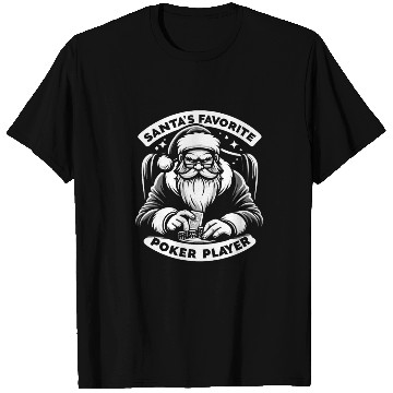 Discover Xmas Santa Claus Poker Player T Shirts