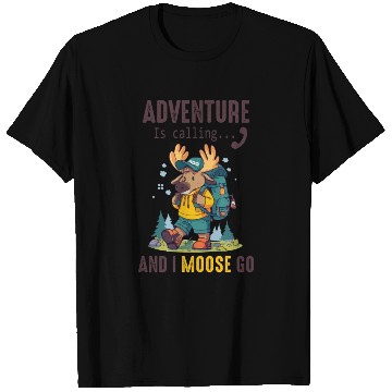 Discover Adventure Is Calling Youth Cute Moose T Shirts