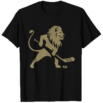 Discover Lion Hockey Silhouette T Shirts