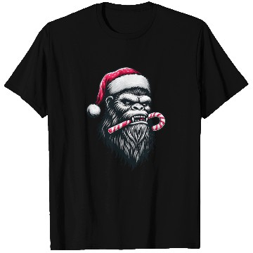 Discover Festive Bigfoot with Candy Cane T Shirts