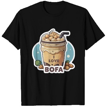 Discover Hazelnut Boba Bubble Tea - I love Bofa Deez Nuts T Shirts