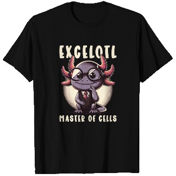 Discover Excelotl Geeky Spreadsheet Axolotl T Shirts