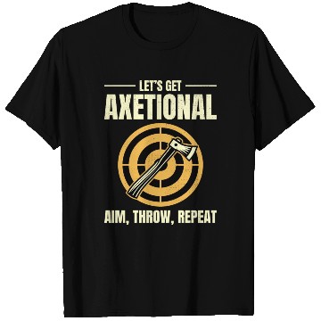 Discover Axetional Axe Throwing Bullseye Aim Throw Repeat T Shirts