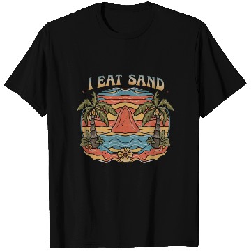 Discover Groovy Psychedelic I Eat Sand and Desert Island T Shirts