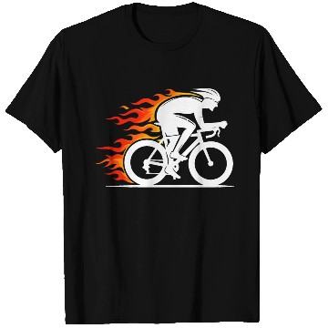 Discover White speed road cyclist T Shirts