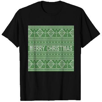 Discover Sage Green Ugly Sweater Christmas Snowflakes Fun T Shirts
