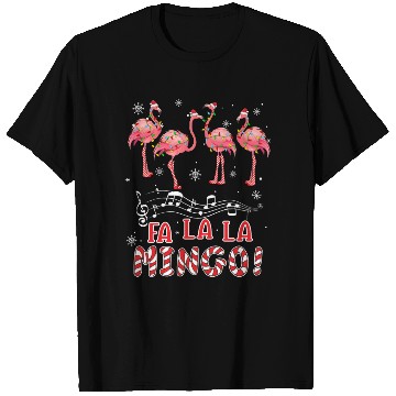 Discover Candy Cane Flamingoes Fa La La Mingo Flamingo T Shirts