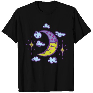 Discover Moon With Sleeping Hat With T Shirts