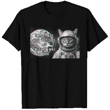 Discover a Cat Astronaut Gazing at Earth, T Shirts