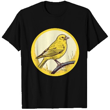 Discover yellow Canary in a circular shape T Shirts