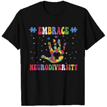 Discover embrace neurodiversity - Embrace ADHD Autism ASD. T Shirts