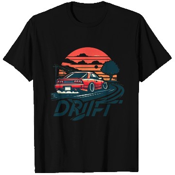 Discover Drift car in sunset T Shirts
