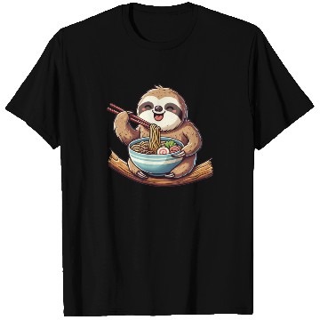 Discover Cute Sloth Eats Ramen Noodles Sloths Ramen T Shirts