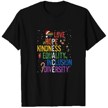 Discover Gay Christmas Love Hope Kindness Equality Peace T Shirts