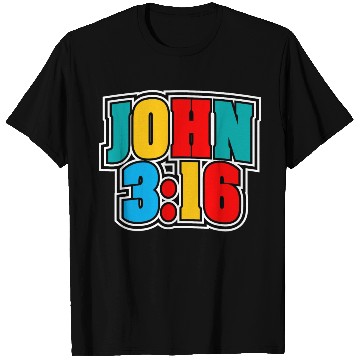 Discover John 3:16 Love Jesus Bible Text Christian T Shirts