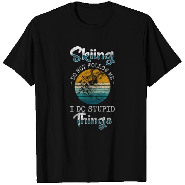 Discover Skiers Mountain Winter Vacation T Shirts