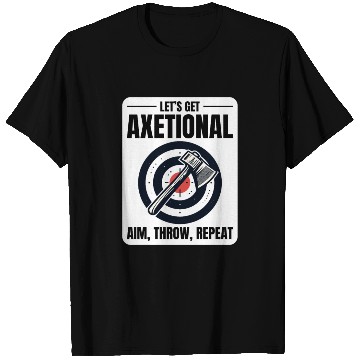 Discover Axetional Axe Throwing Bullseye Aim Throw Repeat T Shirts